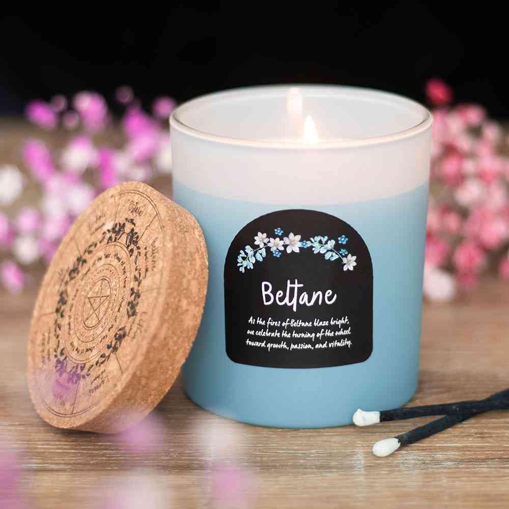 Something Different - Beltane Orange Blossom Wheel of the Year Scented Candle - Blue
